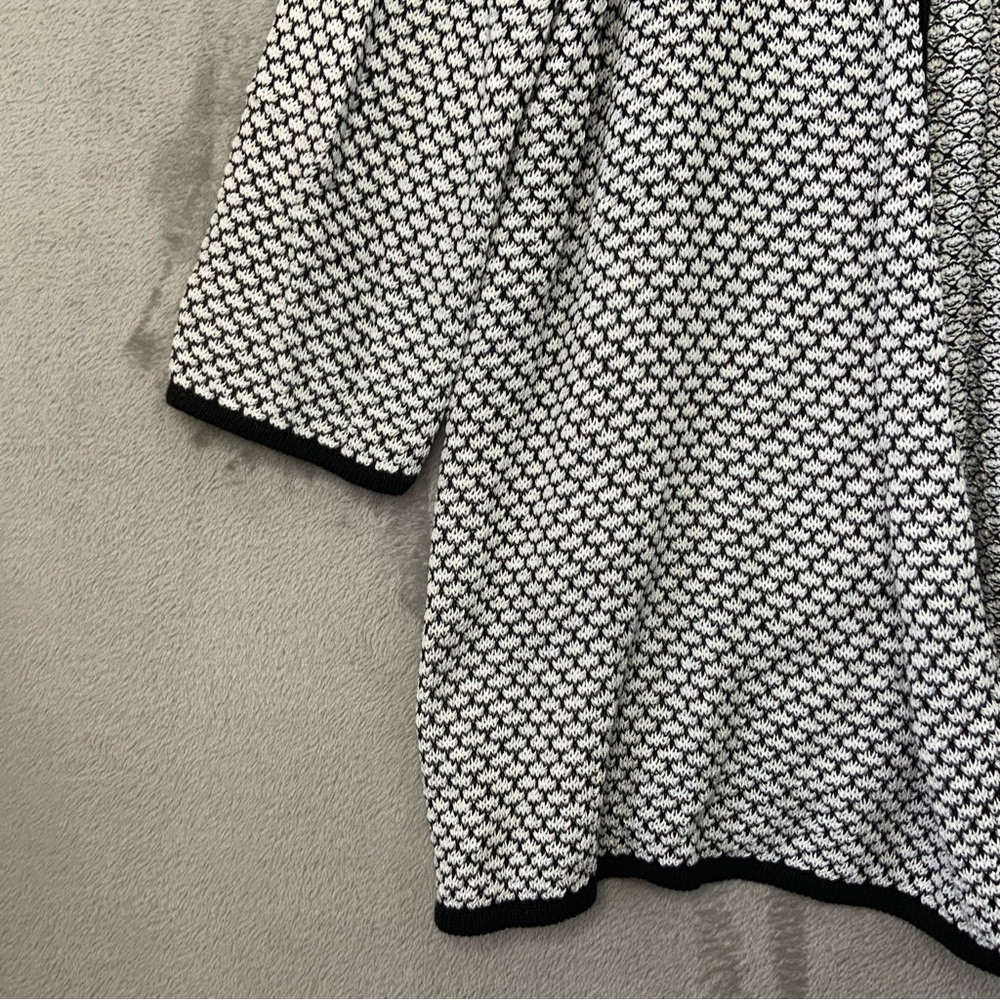Chico’s Mesmerizing Mesh Aimee 3/4 Cardigan Fashion Black. Size 3. (NWT). - Picture 6 of 6